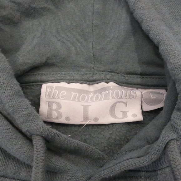 Biggie Smalls The Notorious BIG Green Medium/Large Hoodie - Picture 3 of 3